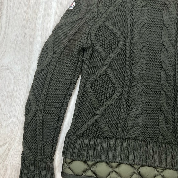 💚MONCLER💚Virgin Wool Turtleneck Quilted Cardigan - Picture 10 of 13